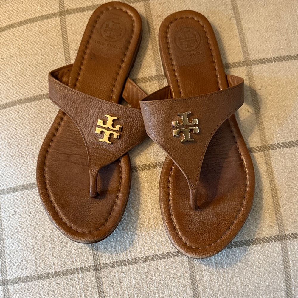 Tory Burch Chocolate Brown Thong Sandals